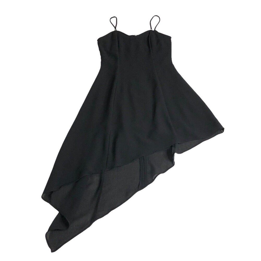 VTG Jessica McClintock Gunne Sax Dress 3/4 Black Bling y2k Fairy Goth Witchy 90s